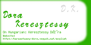 dora keresztessy business card